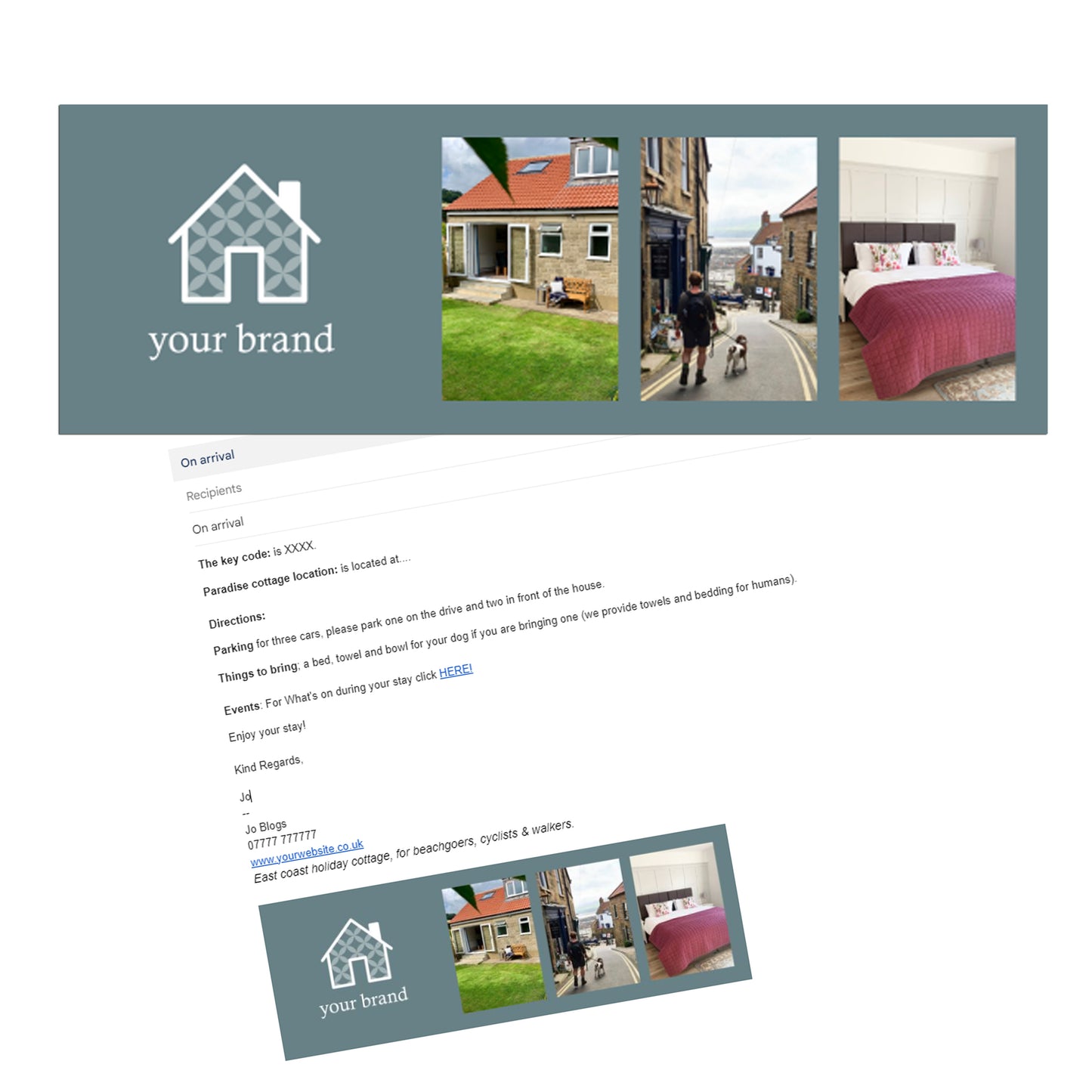 Hospitality templates for a Professional Email Signature in Gmail
