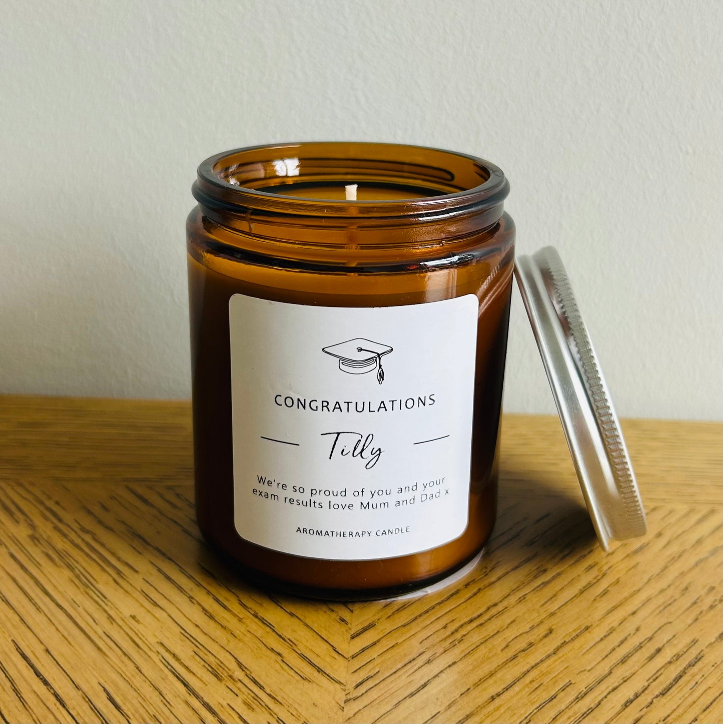 Personalised aromatherapy candle | celebration