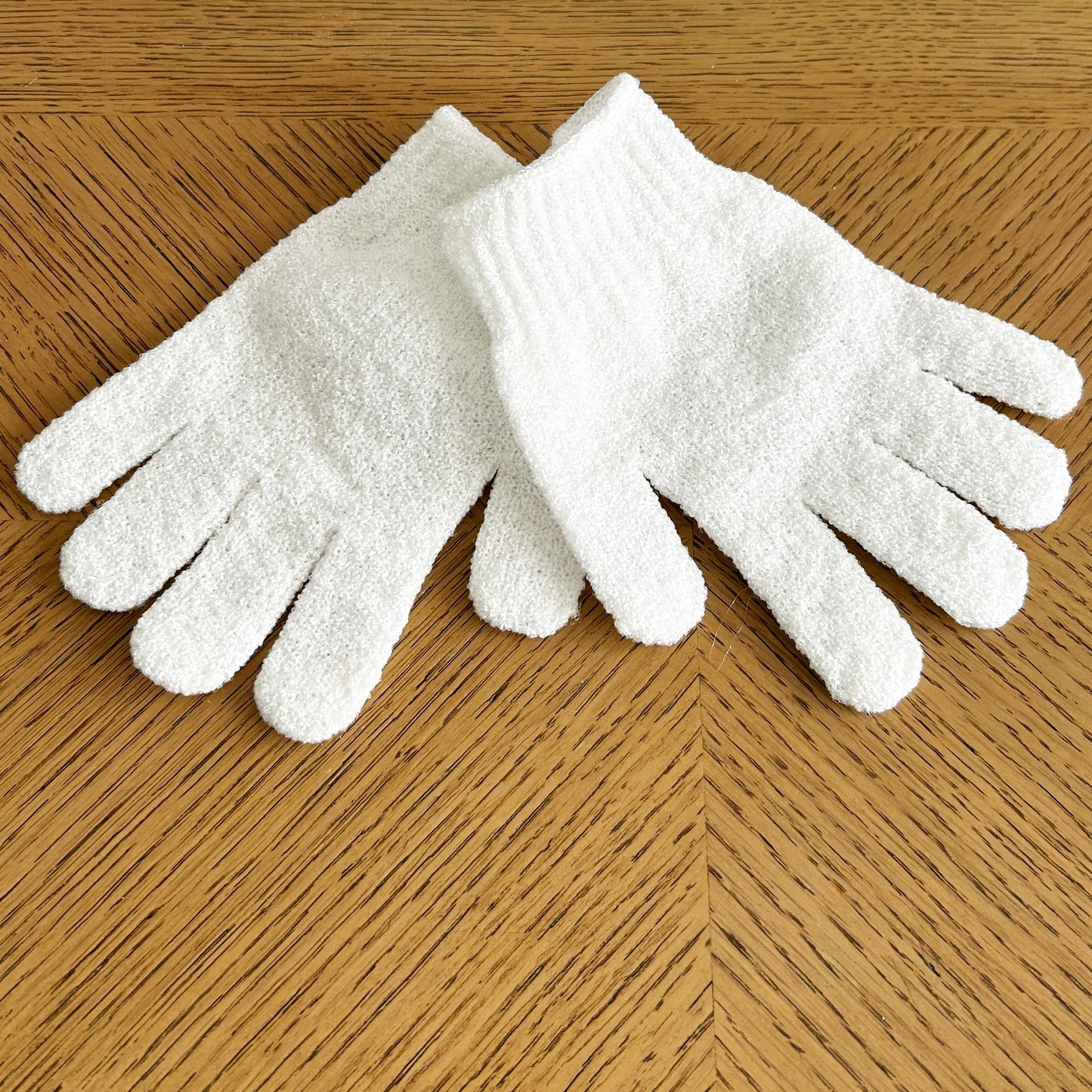 Exfoliating scrub mitts